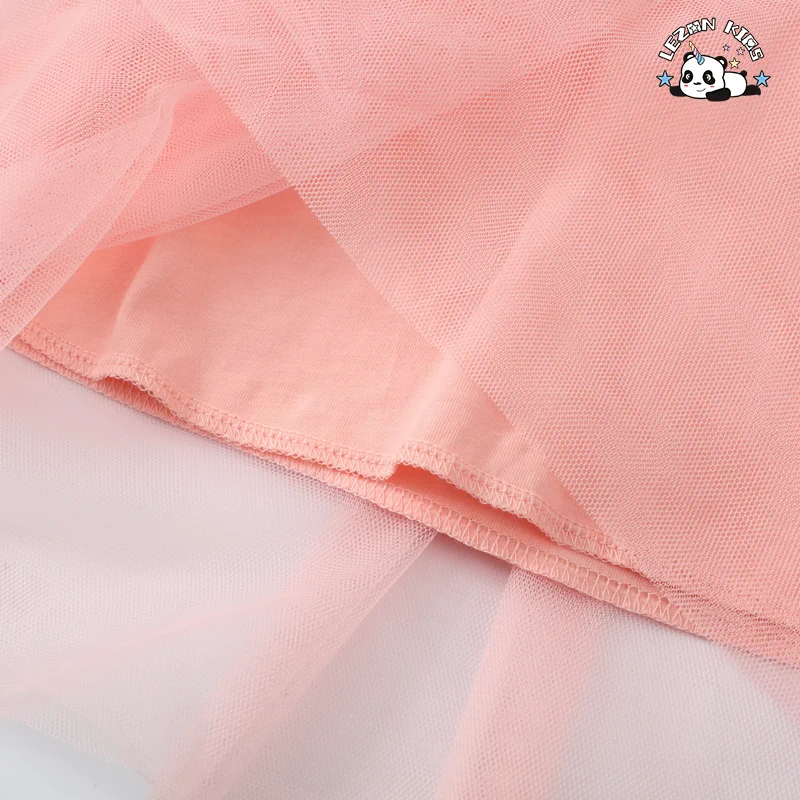 LEZONKIDS - Customizable Fashion Star Sequined Design Baby Girl Dress Boutique Princess Tulle Girls Dresses
